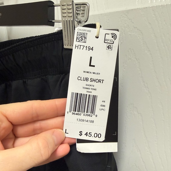 NWT Adidas Black Club Shorts - Picture 7 of 12